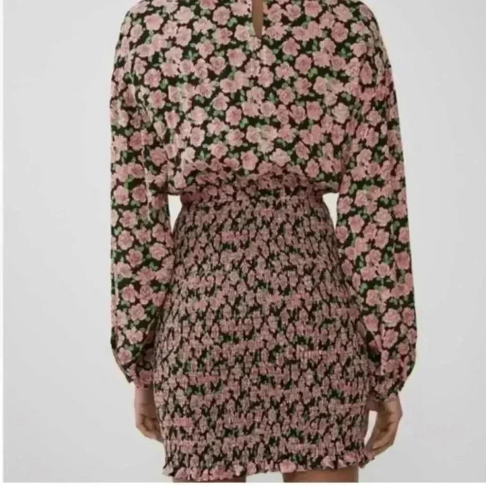Zara Smocked Floral Dress‎